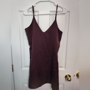 Aritzia Talula Satin Dress Plum